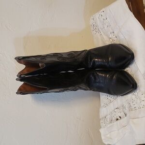 Black Western Leather Boots